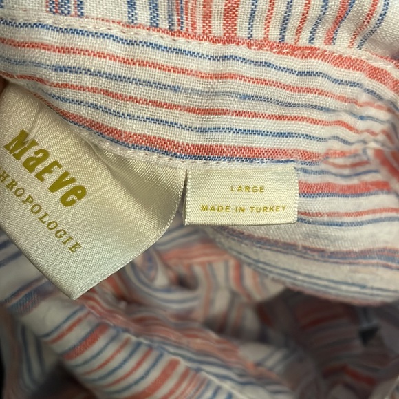 Maeve By Anthro Breckenridge Stripe Button Down - Picture 6 of 10